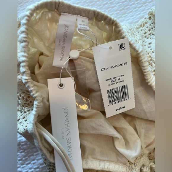 Jonathan simkhai Georgiana Crochet Swim Coverup Dress NWT - Picture 15 of 16